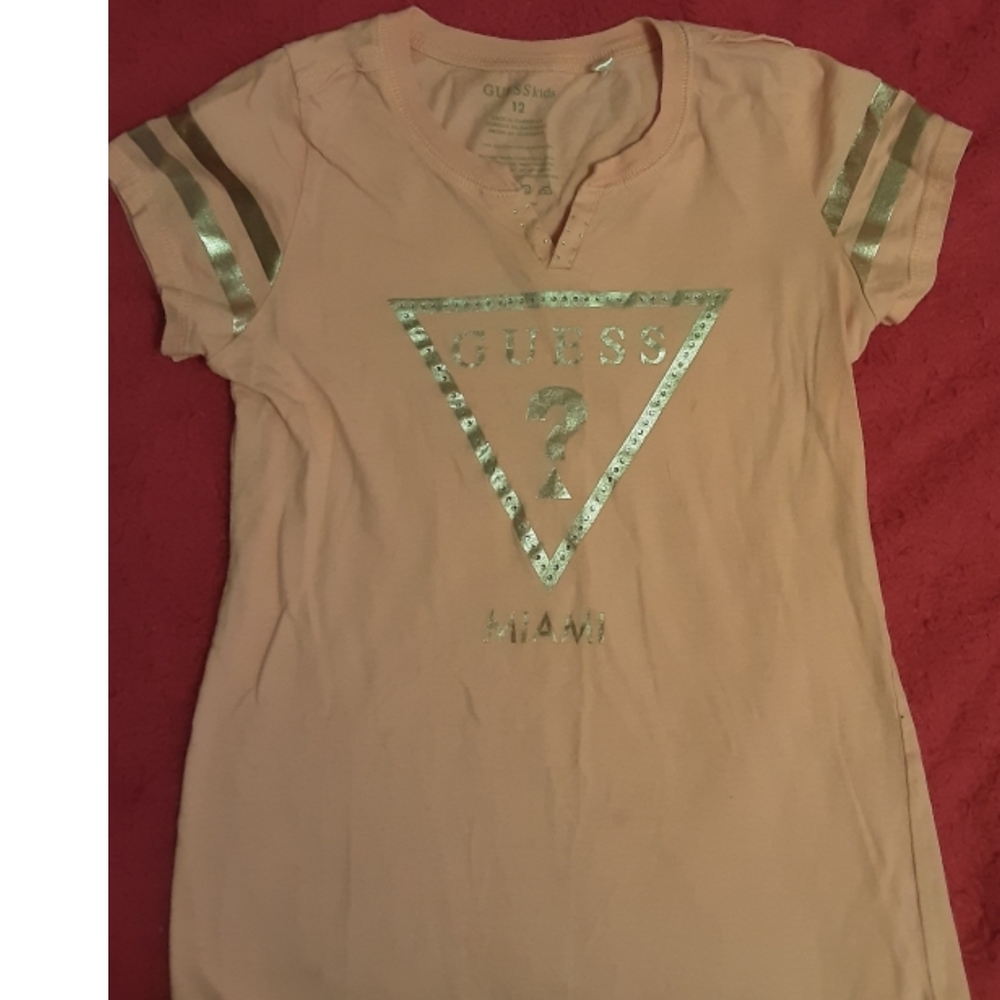 Light Pink Guess Girl Shirt Size 12